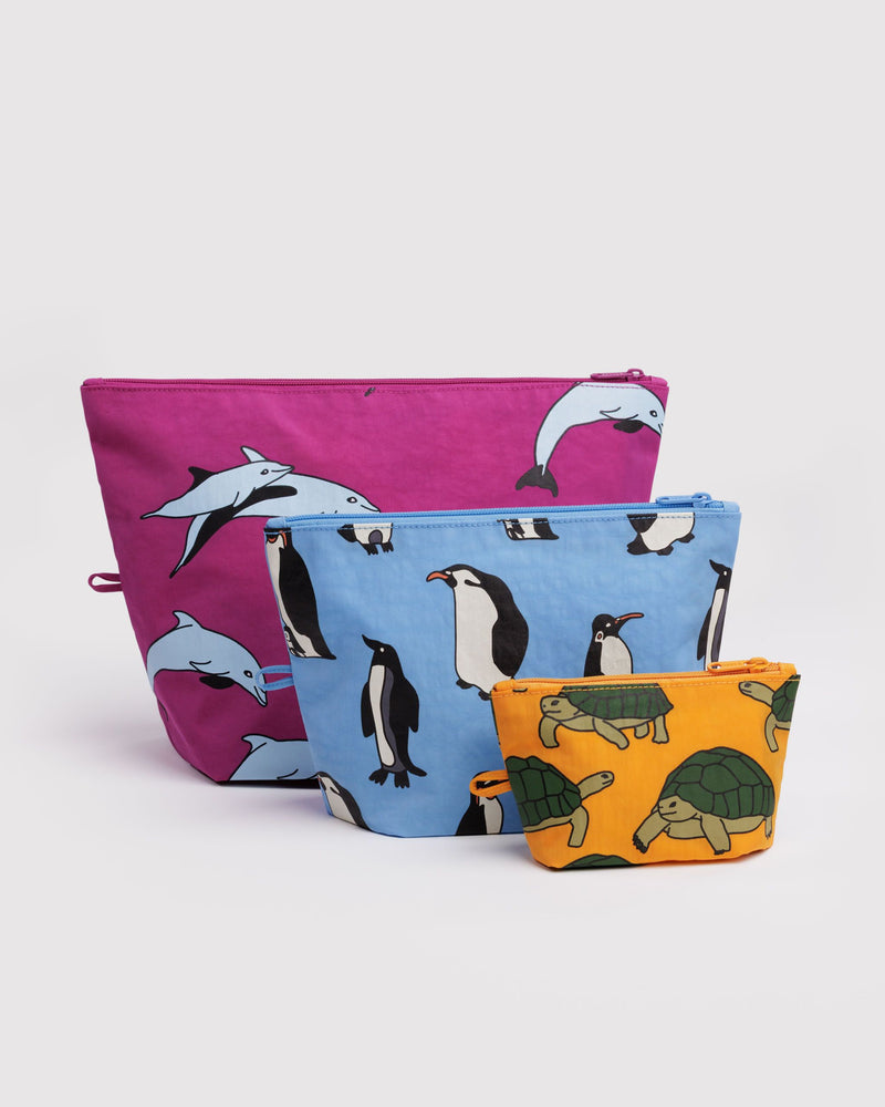 BAGGU  Go Pouch Set - Vacation Animals