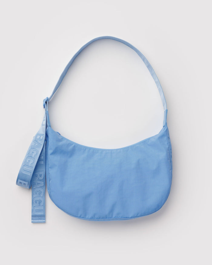 BAGGU New Arrivals Medium Nylon Crescent Bag - Piscine