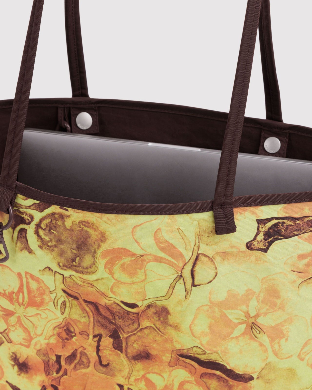 Medium Nylon Reversible Tote - Nasturtiums Ruth Asawa