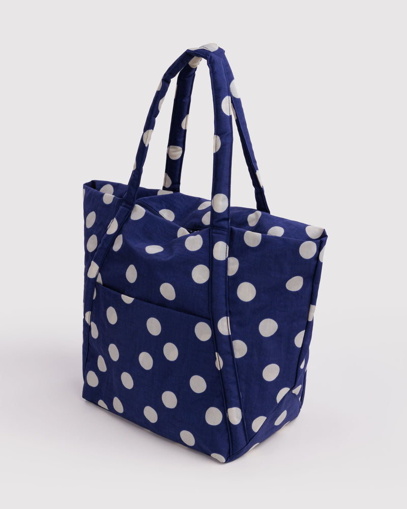 BAGGU Cloud Bag Cloud Bag - Navy and Cream Polka Dot