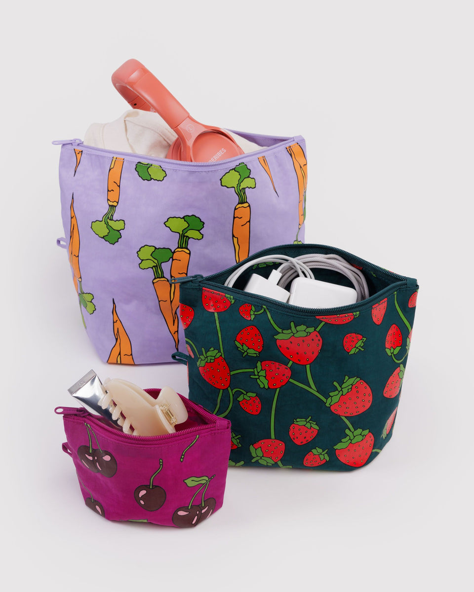 BAGGU Travel Go Pouch Set - Carrots & Berries