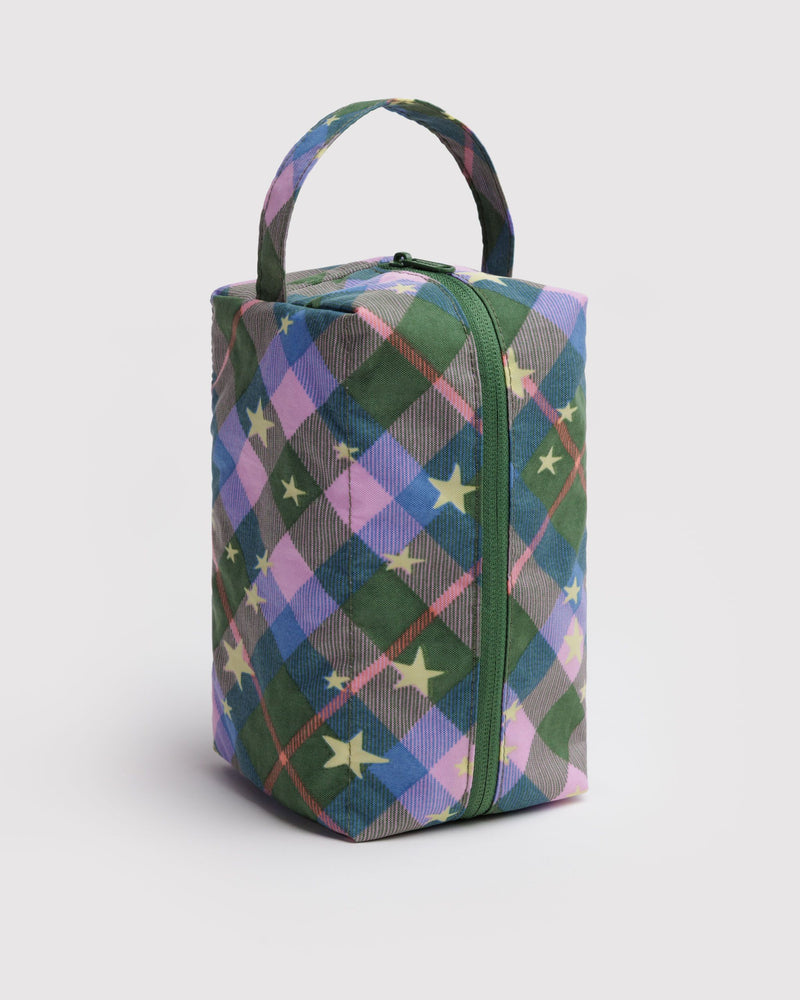 BAGGU Travel Dopp Kit - Green Star Plaid