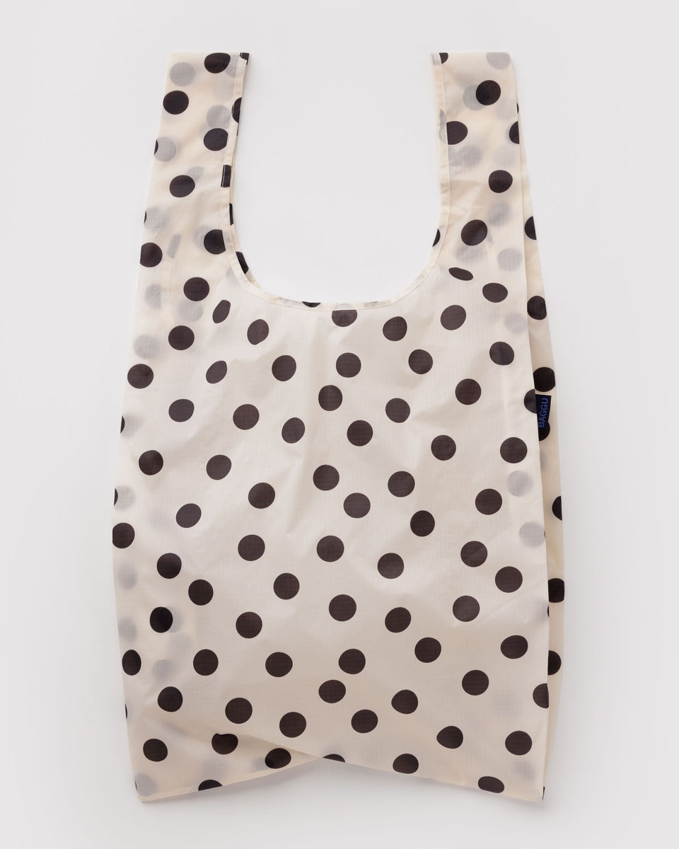 BAGGU Big Big Baggu - Cream and Black Polka Dot