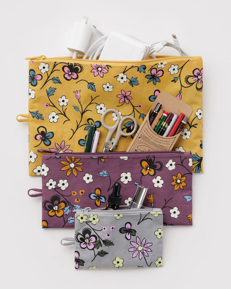BAGGU  Flat Pouch Set - Wildwood Mix