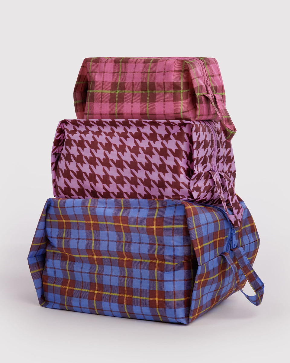BAGGU 3D Zip Set 3D Zip Set - Check Mix