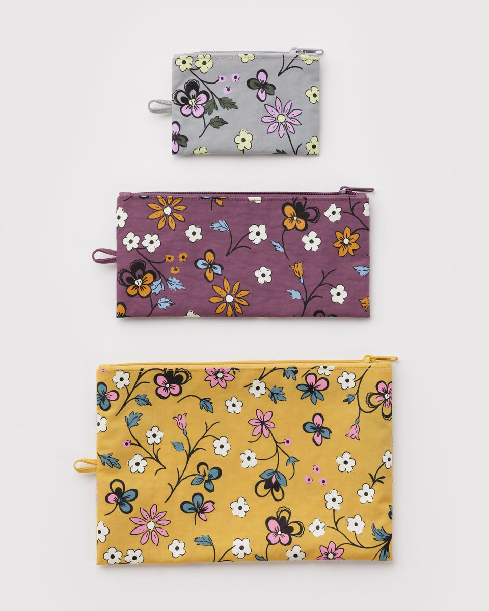 BAGGU Flat Pouch Set Flat Pouch Set - Wildwood Mix