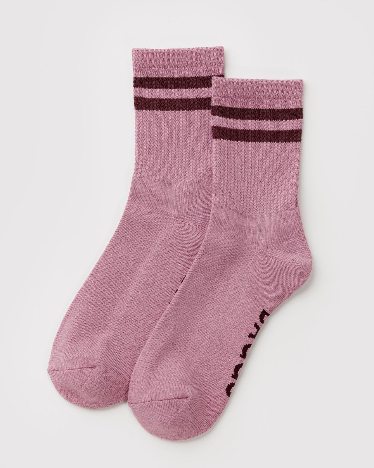 Ribbed Sock - Wild Plum Stripe