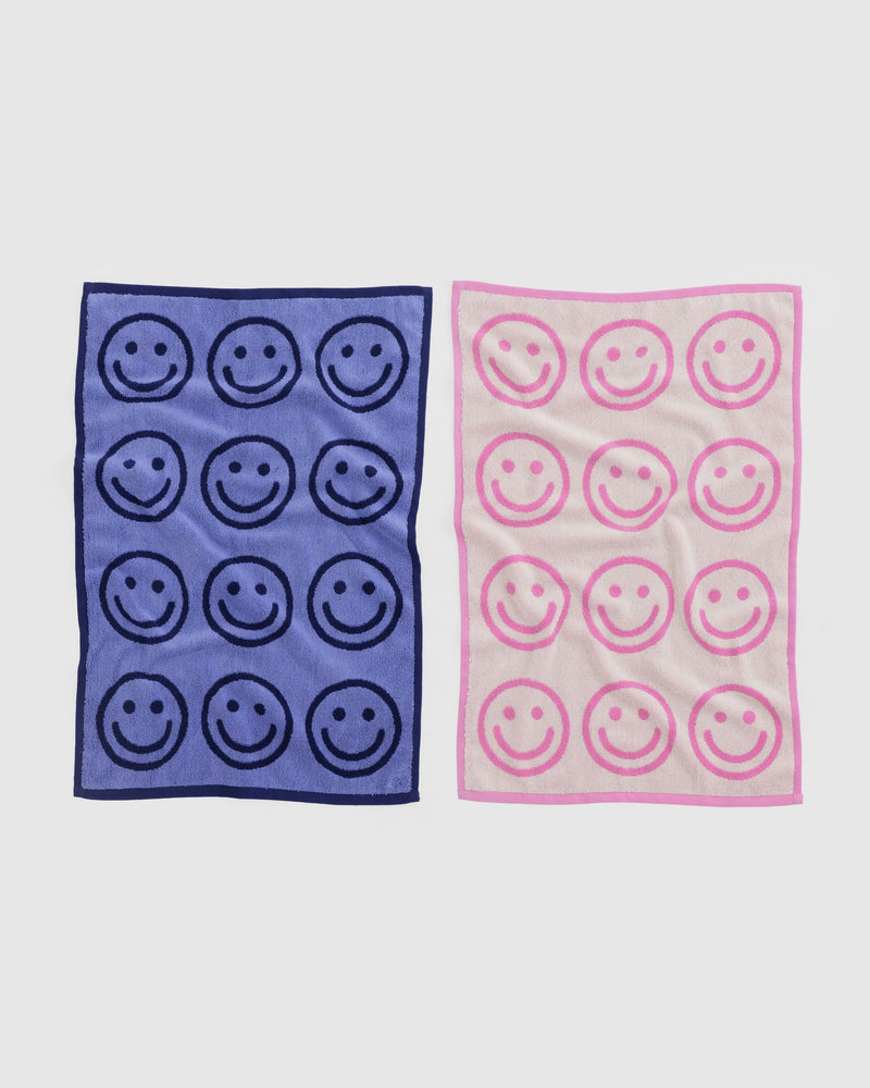 BAGGU  Hand Towel Set of 2 - Happy Pink Blue