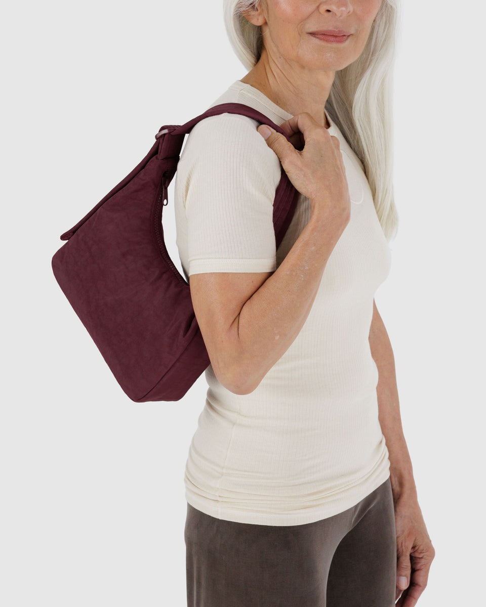 BAGGU Products Mini Nylon Shoulder Bag - Mahogany