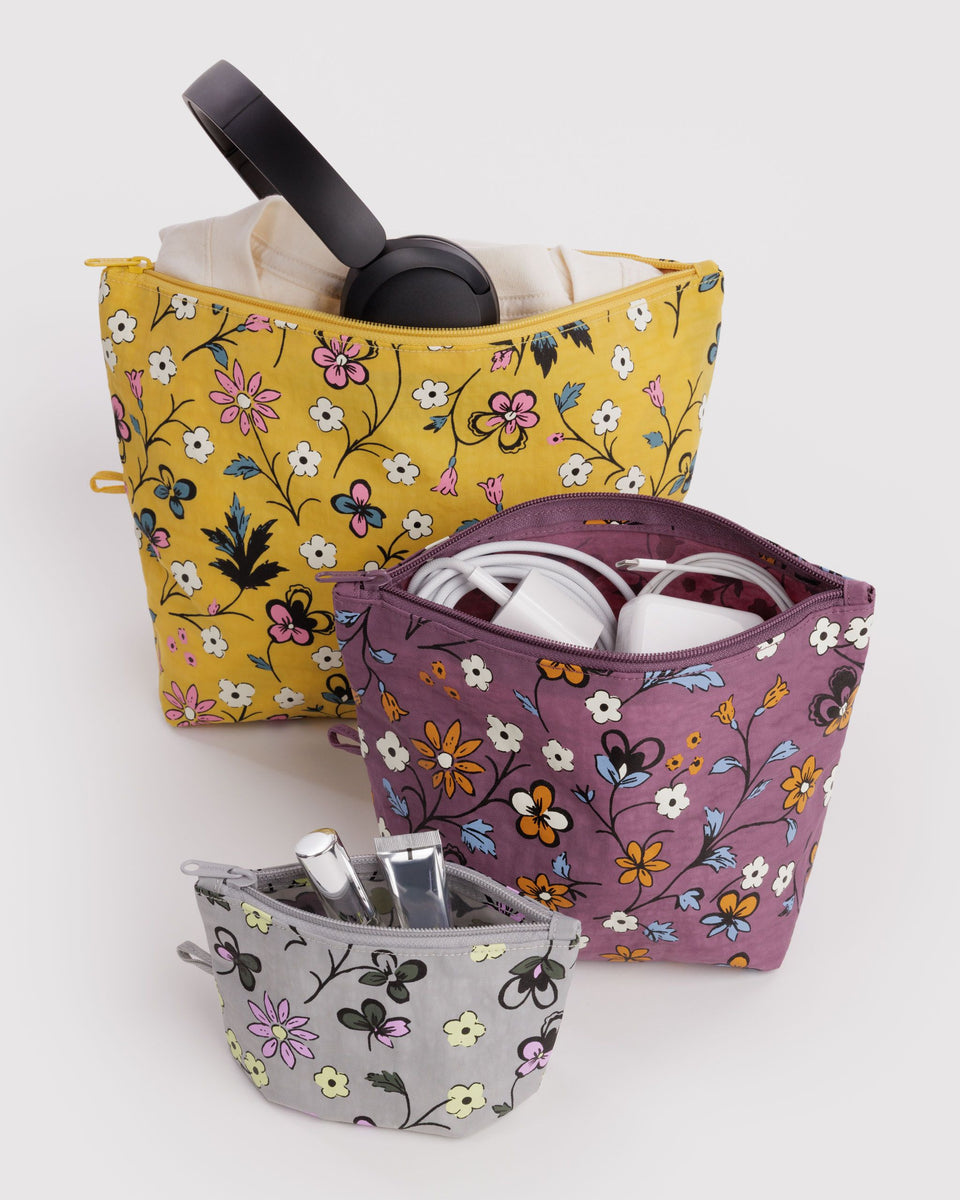 BAGGU Travel Go Pouch Set - Wildwood Mix