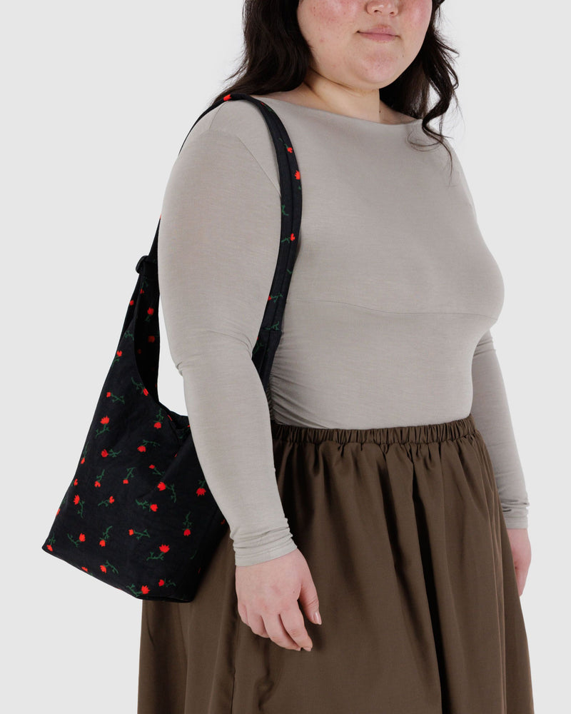 BAGGU Crossbody Bags Small Nylon Sling - Painted Wildflower