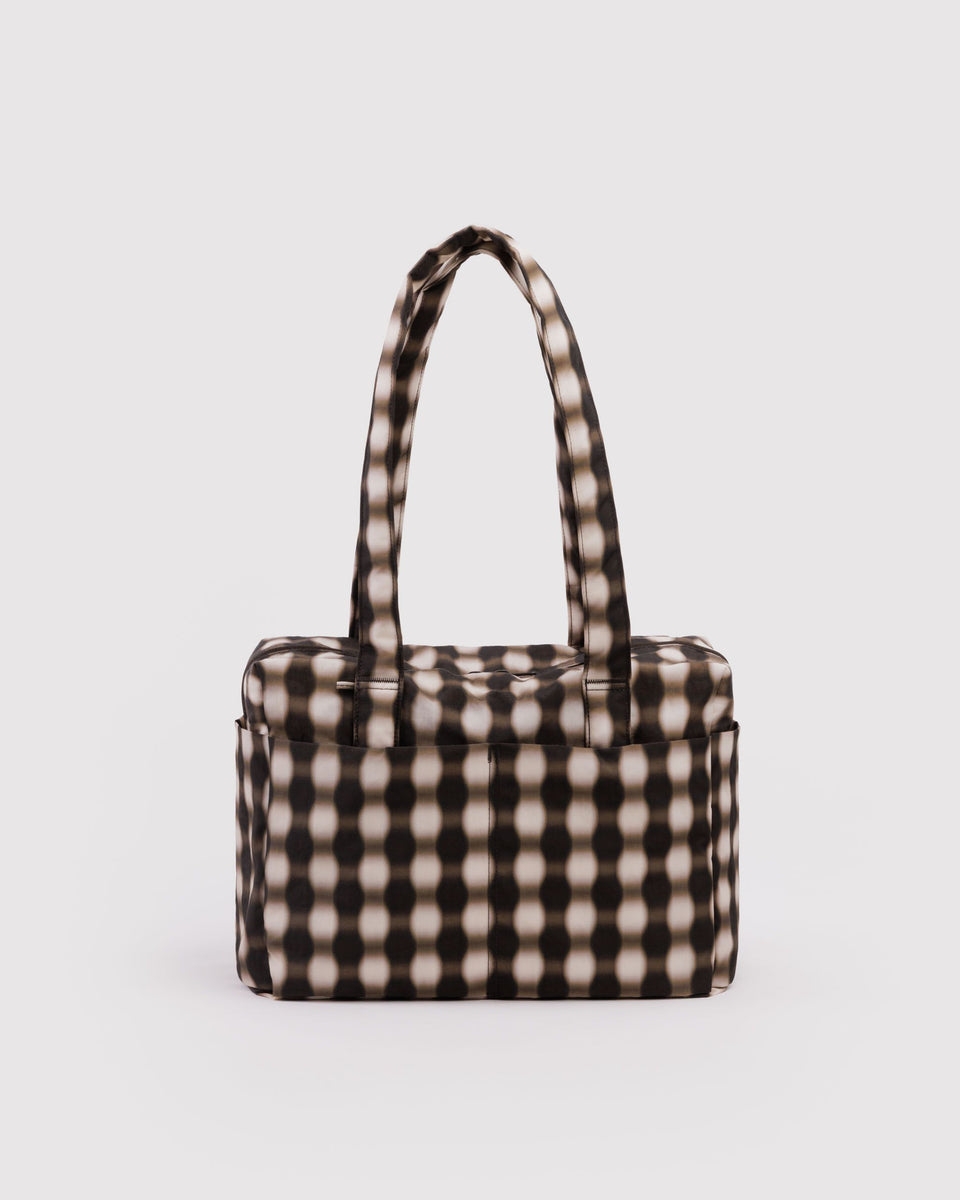 BAGGU Products Everyday Cloud Bag - Blurred Gingham Brown