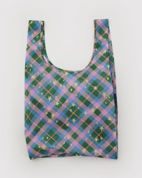 BAGGU.com Reusable Bags Standard Baggu - Green Star Plaid