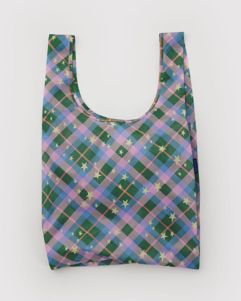 BAGGU.com Reusable Bags Standard Baggu - Green Star Plaid