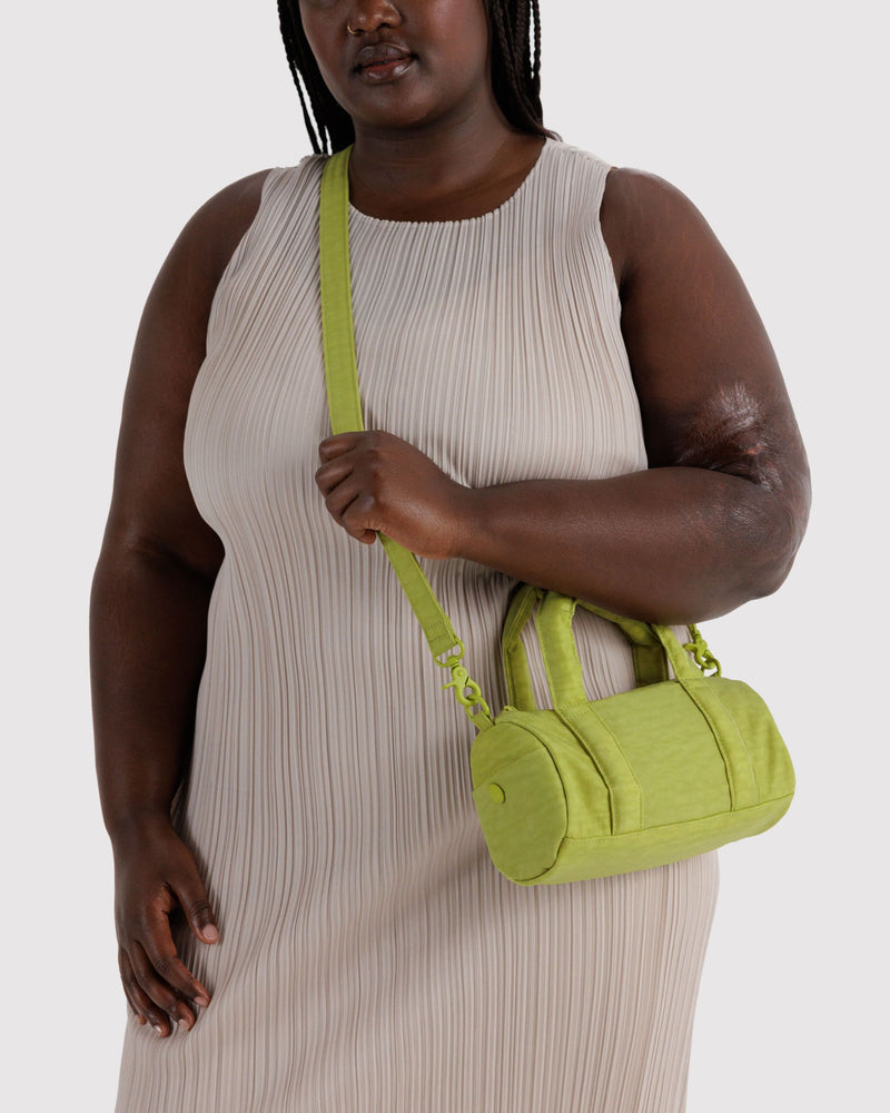 BAGGU  Small Nylon Duffle Bag - Chartreuse