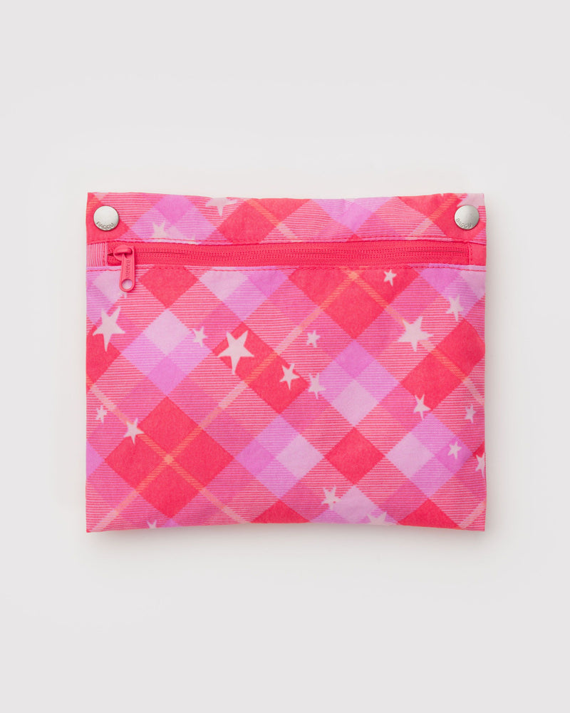 BAGGU.com  Cloud Bag - Pink Star Plaid