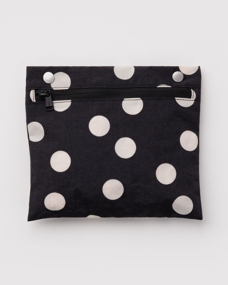 BAGGU Black Bags Everyday Cloud Bag - Black and Cream Polka Dot