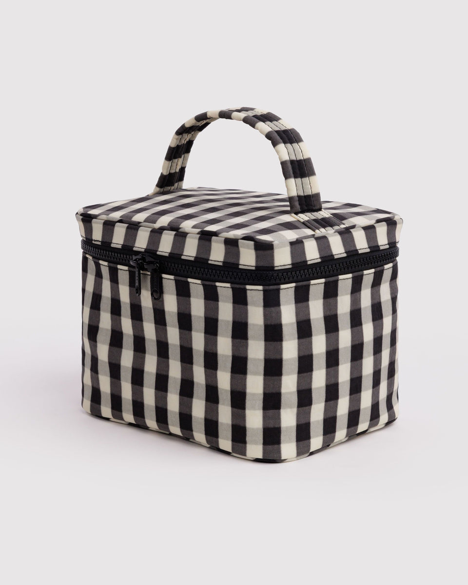 BAGGU ALL PRODUCTS (except Sandy Liang) Large Cosmetic Case - Black and Cream Gingham