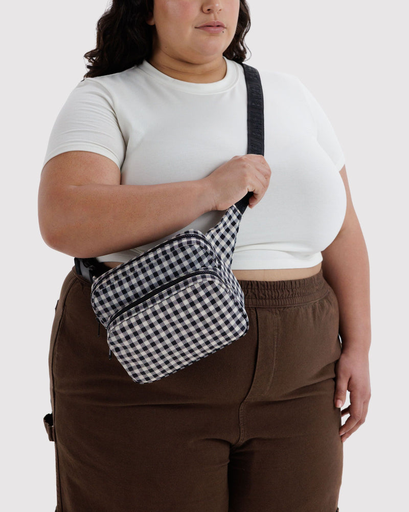 BAGGU  Fanny Pack - Black & White Gingham