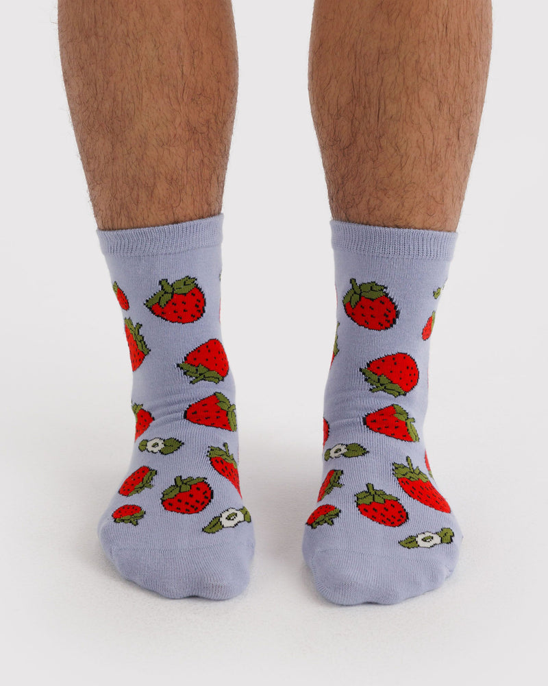 BAGGU  Crew Sock - Strawberry Blossom