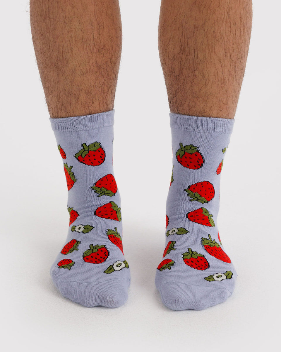 BAGGU Products Crew Sock - Strawberry Blossom