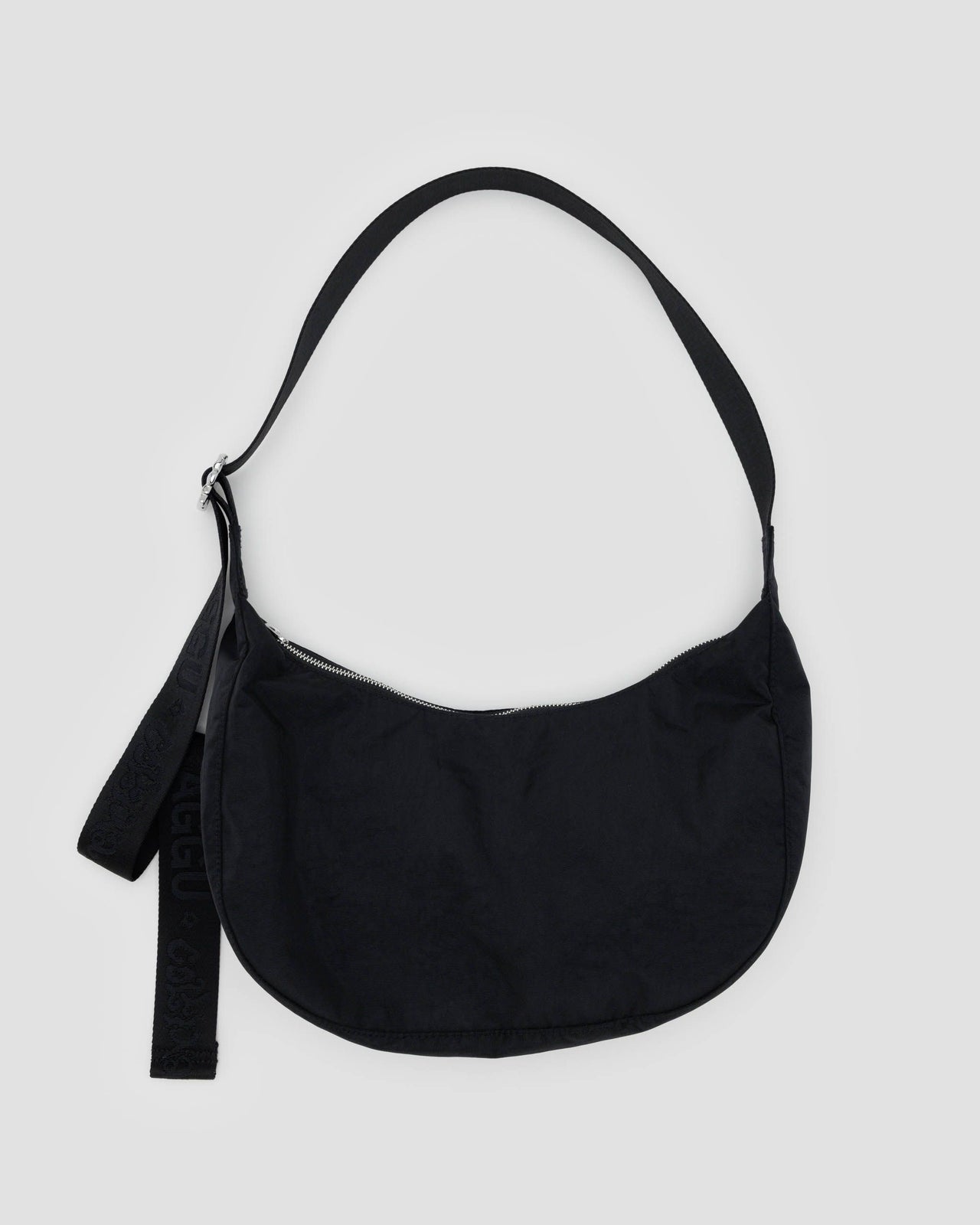 Medium Nylon Crescent Bag - CS Black