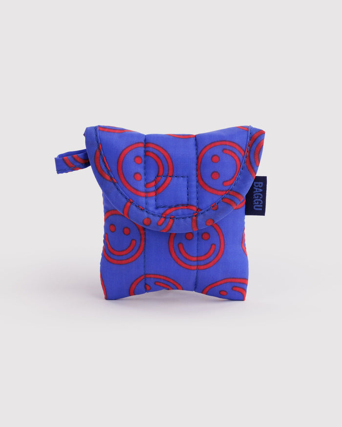 BAGGU Accessories Puffy Earbuds Case - Mini Cobalt Happy