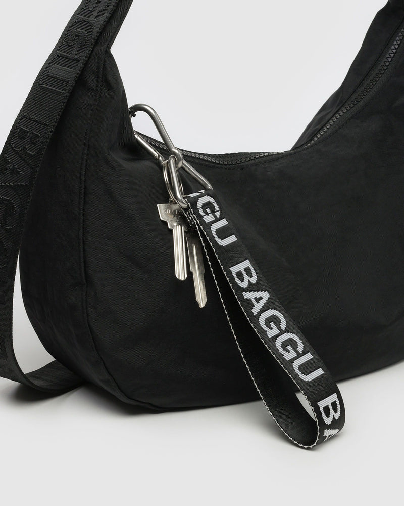 BAGGU Accessories Logo Keychain - Black and White
