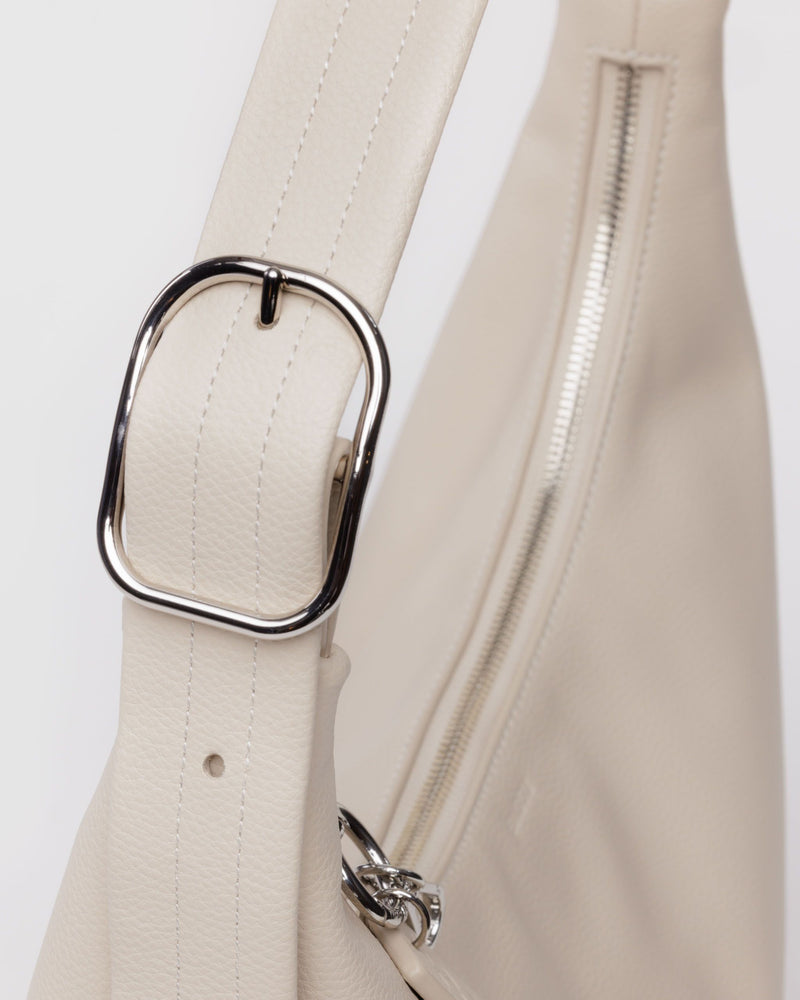 BAGGU  Recycled Leather Shoulder Bag - Stone