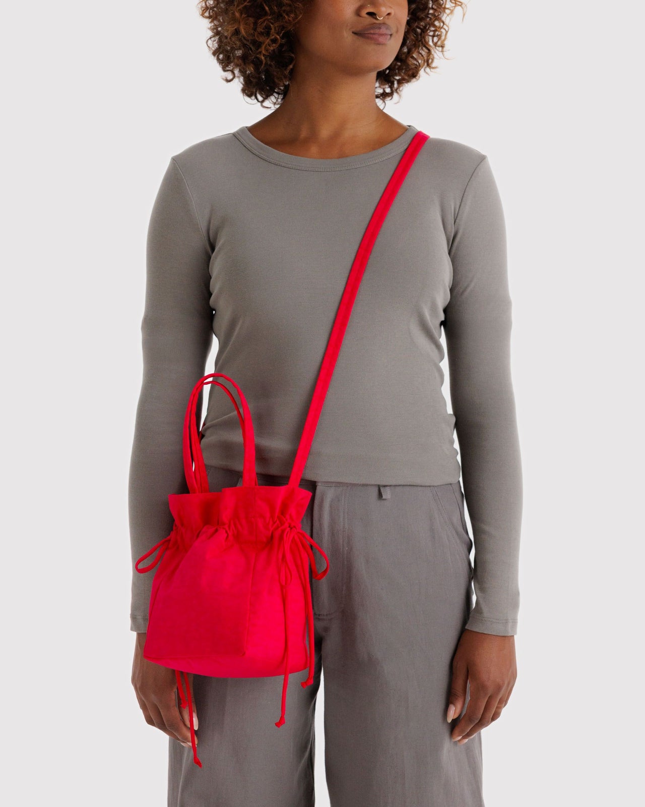 Nylon Drawstring Bag - Candy Apple