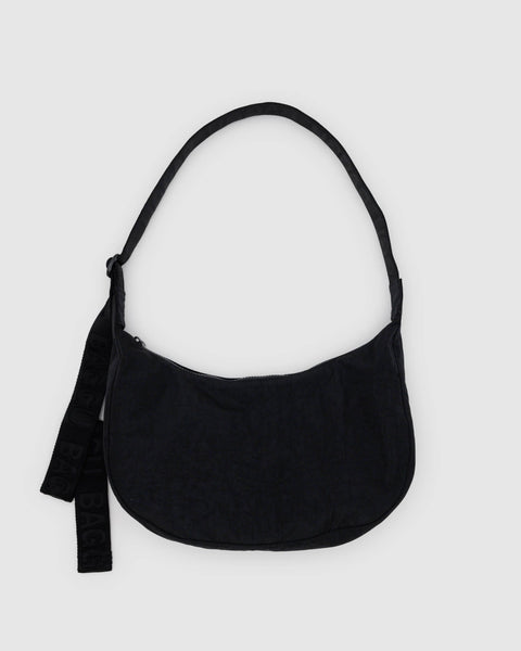 BAGGU Crossbody Bags Medium Nylon Crescent Bag - Black