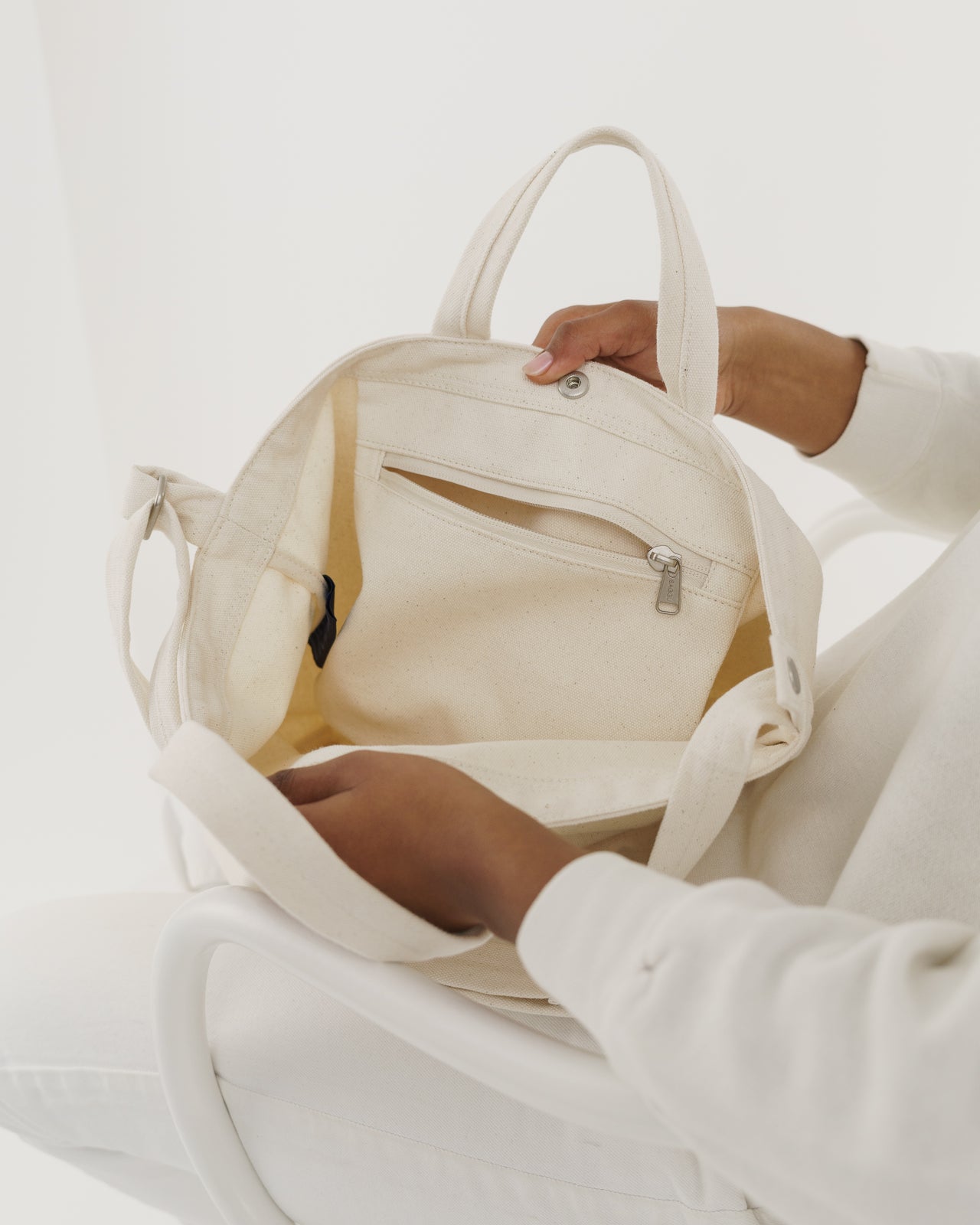 Horizontal Duck Bag - Natural Canvas