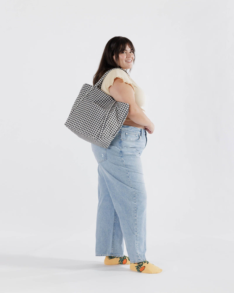 BAGGU  Cloud Bag - Black & White Gingham