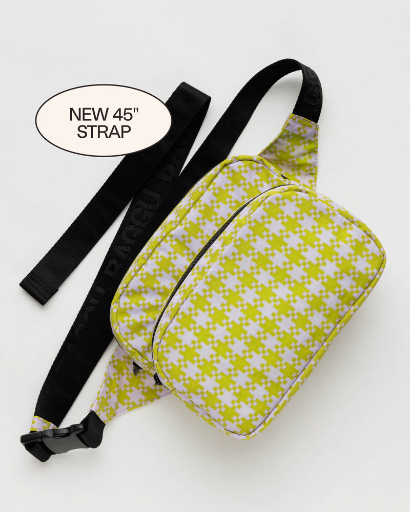 BAGGU Crossbody Bags Fanny Pack - Pink Pistachio Pixel Gingham